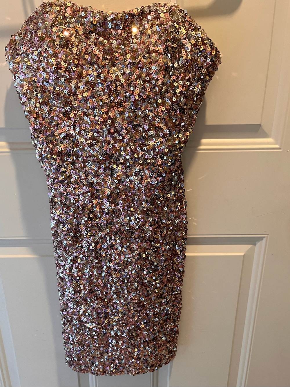 NWT! Giani Bini!! Strapless Rose Gold Sequin Cocktail Dress